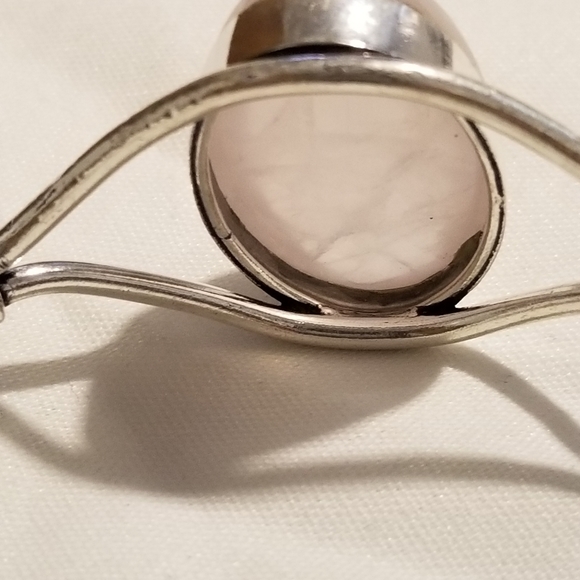 🌺BOGO*Vintage Pink Quartz Silver Cuff - Picture 7 of 8